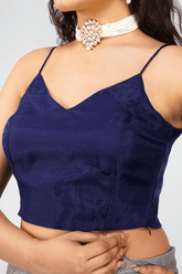 Blue Dreams Organza Noodle Strap Blouse